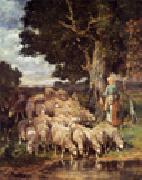 unknow artist Sheep and Sheepherder oil painting artist